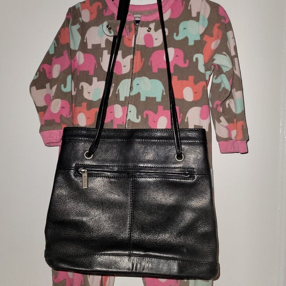 G.H. Bass & Co. Bags Bass Co Black Leather Duffleshoulder Purse